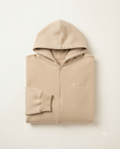 Björk Zip-Up Hoodie — Sand colorway, studio