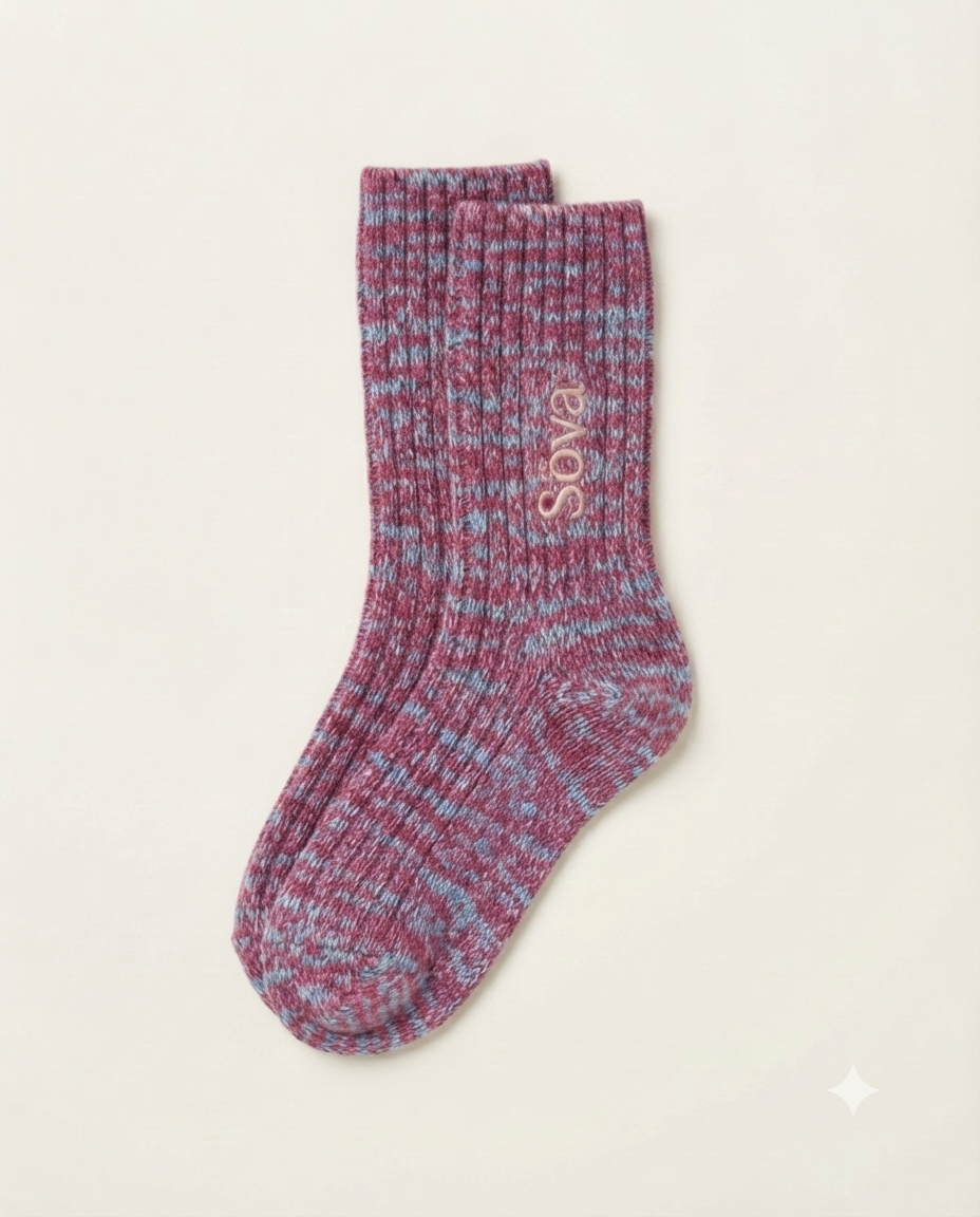 Fot Cozy Socks — Bright Mix colorway, studio
