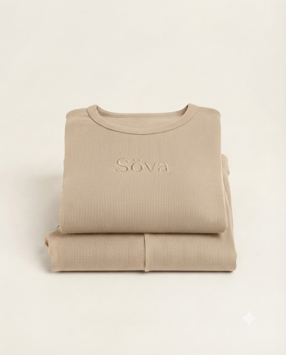 Kväll Rib Lounge Set — Sand colorway, studio