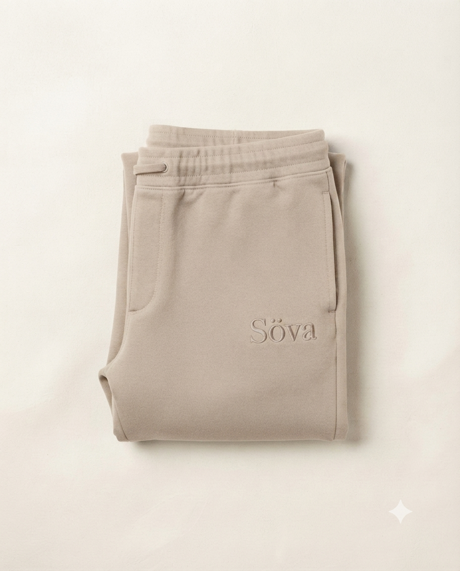 Ren Tapered Joggers — Havre colorway, studio