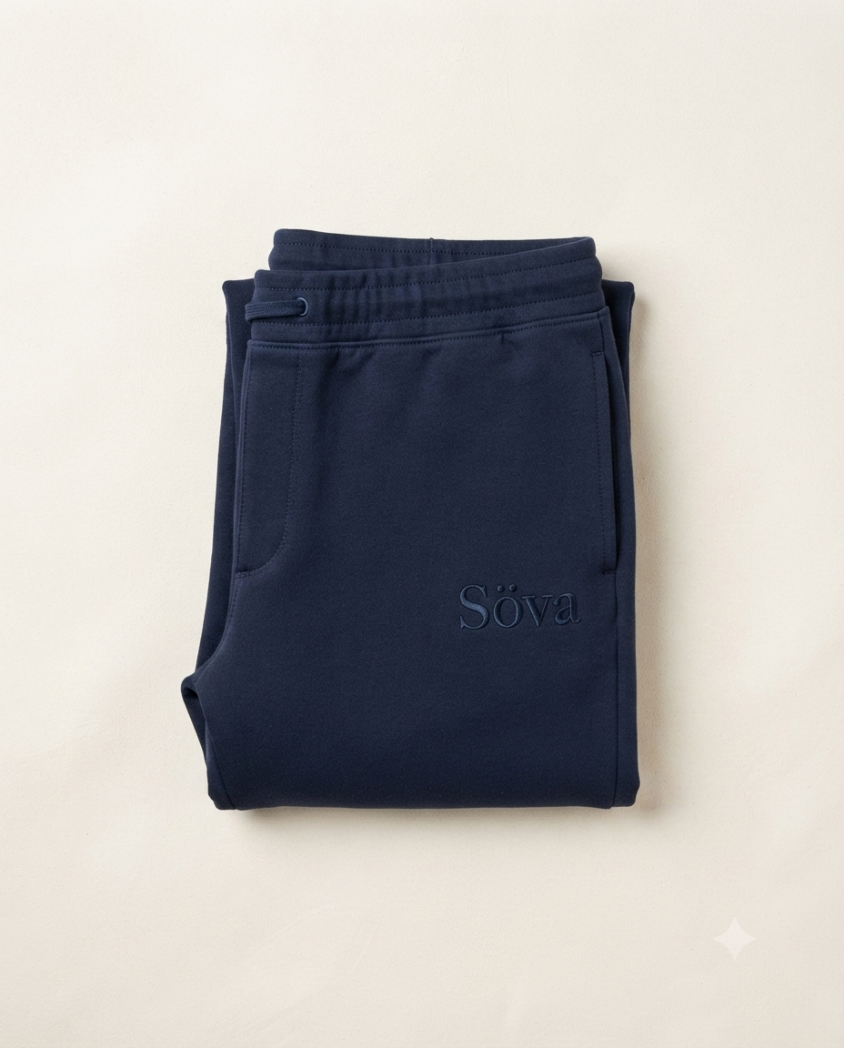 Ren Tapered Joggers — Midnatt colorway, studio