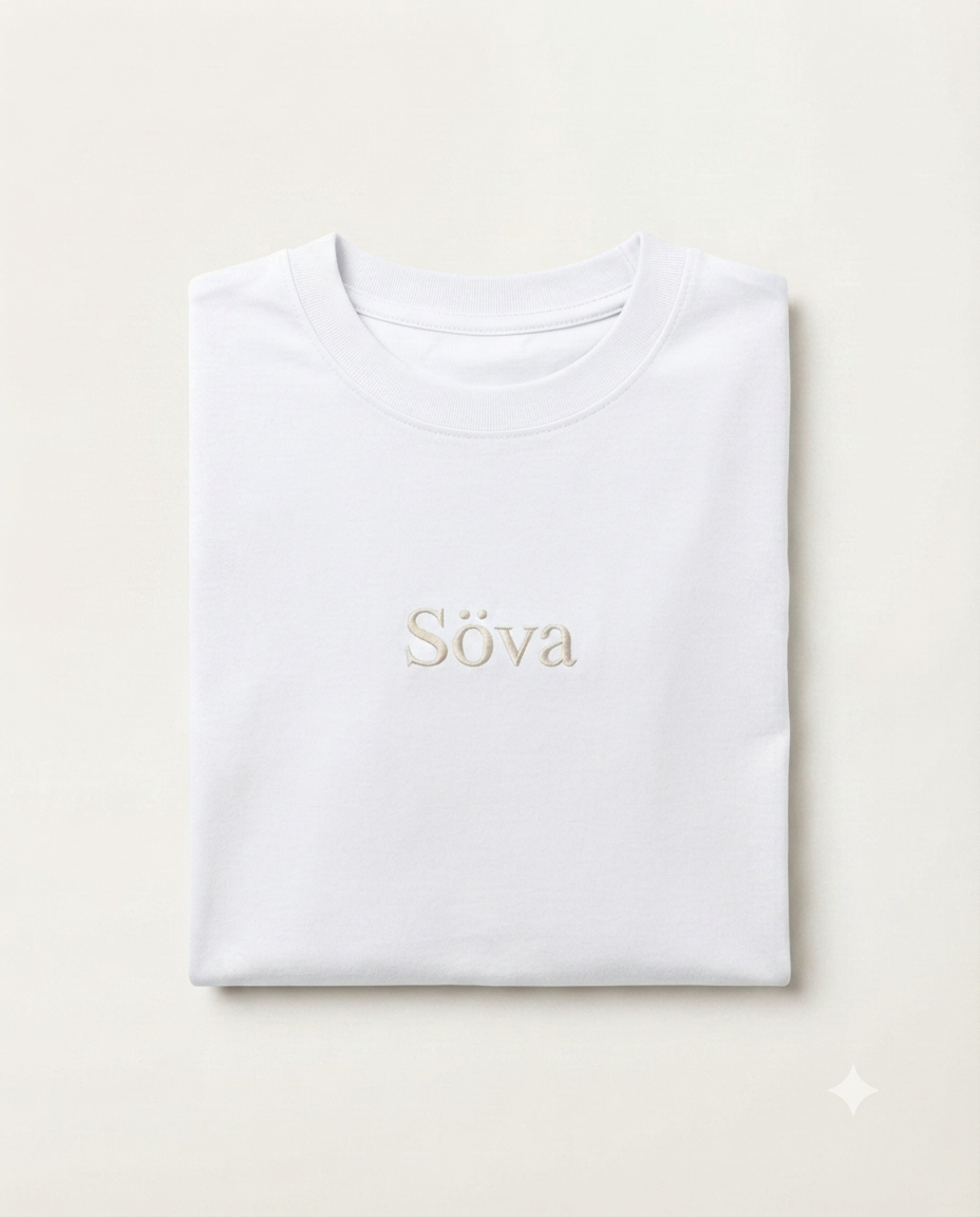 Sol Everyday Tee — Snö colorway, studio