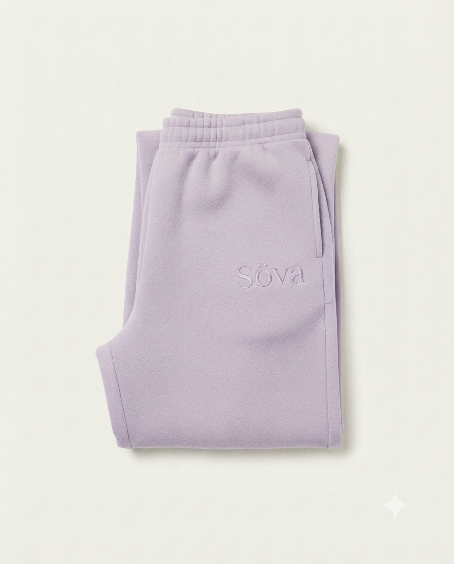 Vila Wide-Leg Sweatpants — Lavendel colorway, studio