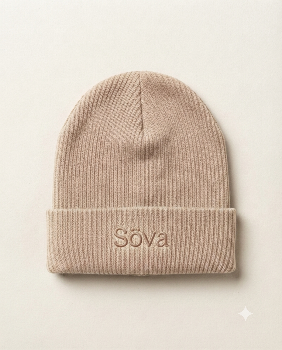 Vinter Ribbed Beanie — Havre colorway, studio